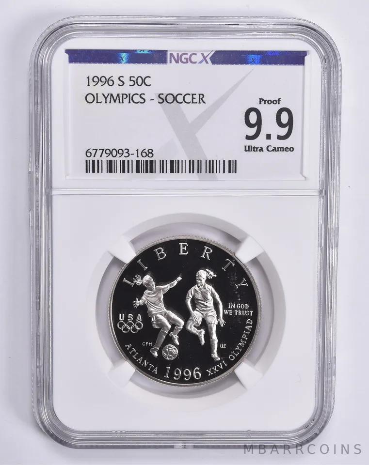 1996-S Olympic Soccer Commemorative Half Dollar Proof 9.9 UCam NGC X NGCX