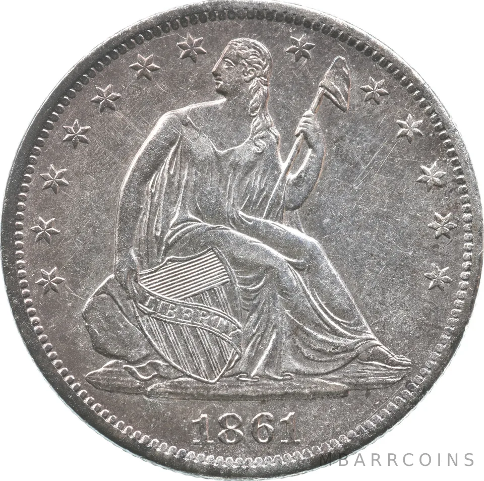 1861-S Seated Liberty Half Dollar a4705