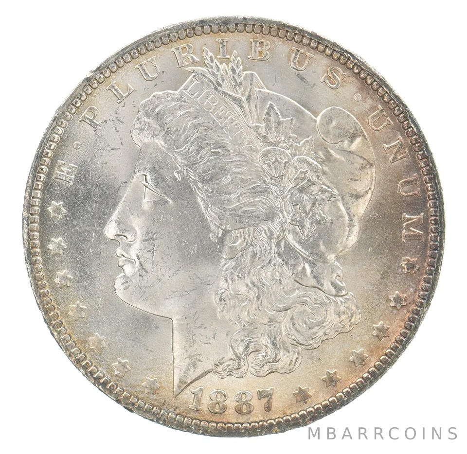 1887-O Morgan Silver Dollar Peripheral Tone *9568