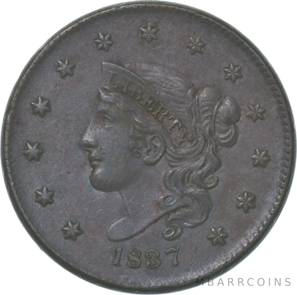 1837 Young Head Large Cent *8301
