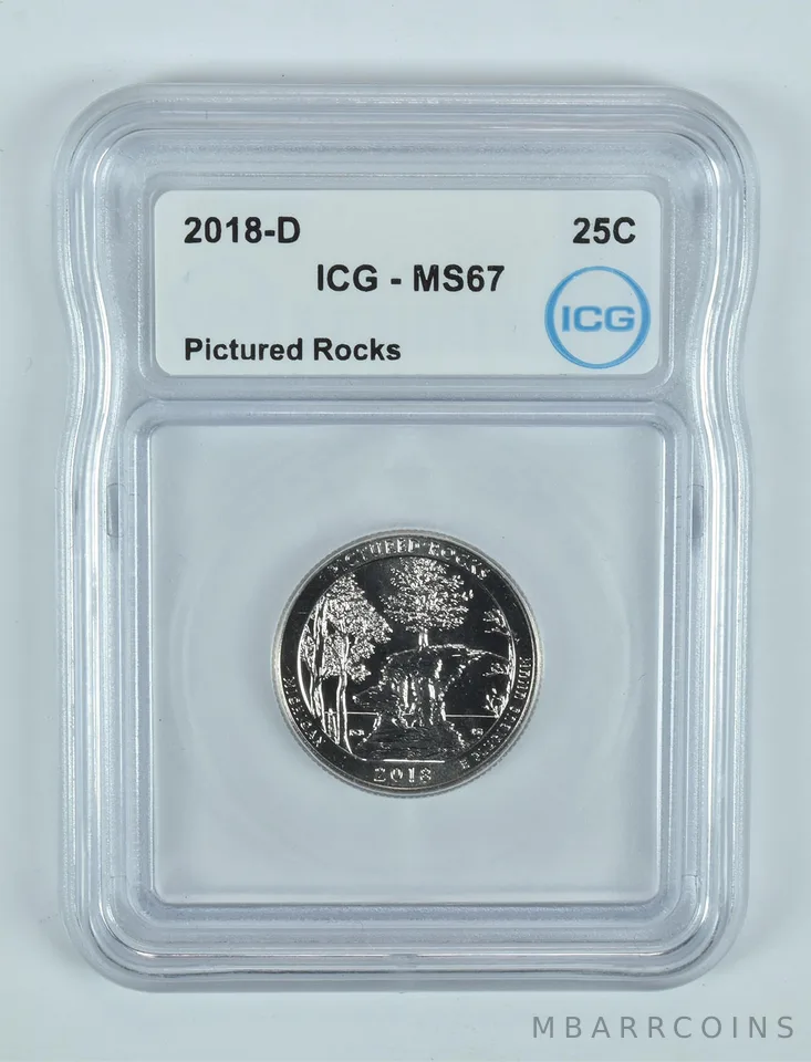 2018-D Washington Quarter ATB Pictured Rocks MS67 ICG