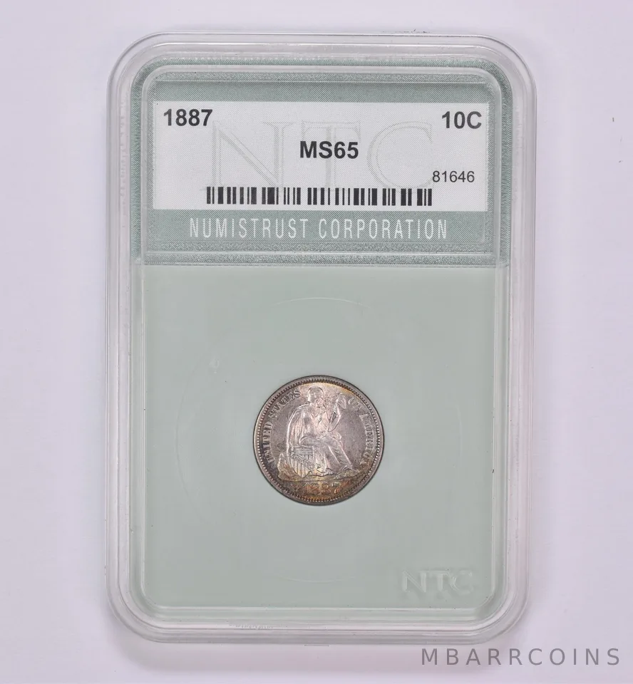 1887 Seated Liberty Dime Beautiful Tone *0464