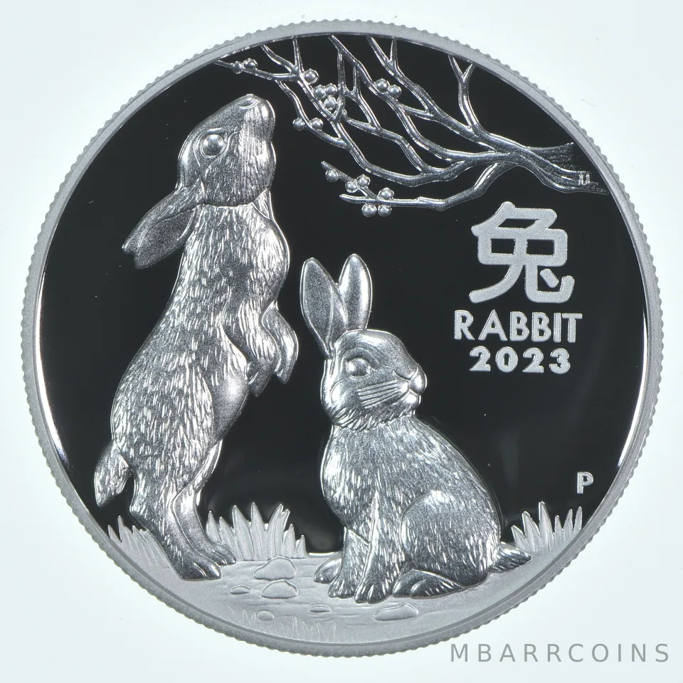 2023 Australia 1 Dollar Silver Year Of The Rabbit High Relief 1 Oz