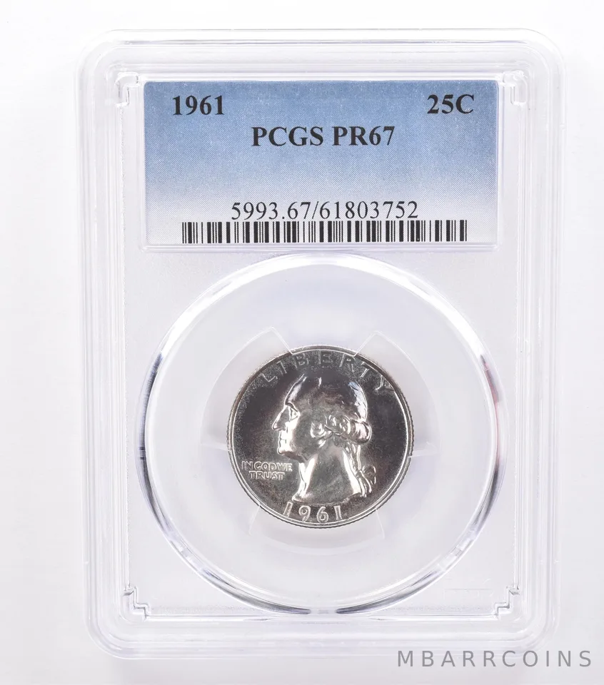 1961 Washington Quarter PR67 PCGS Beautiful Tone *8781