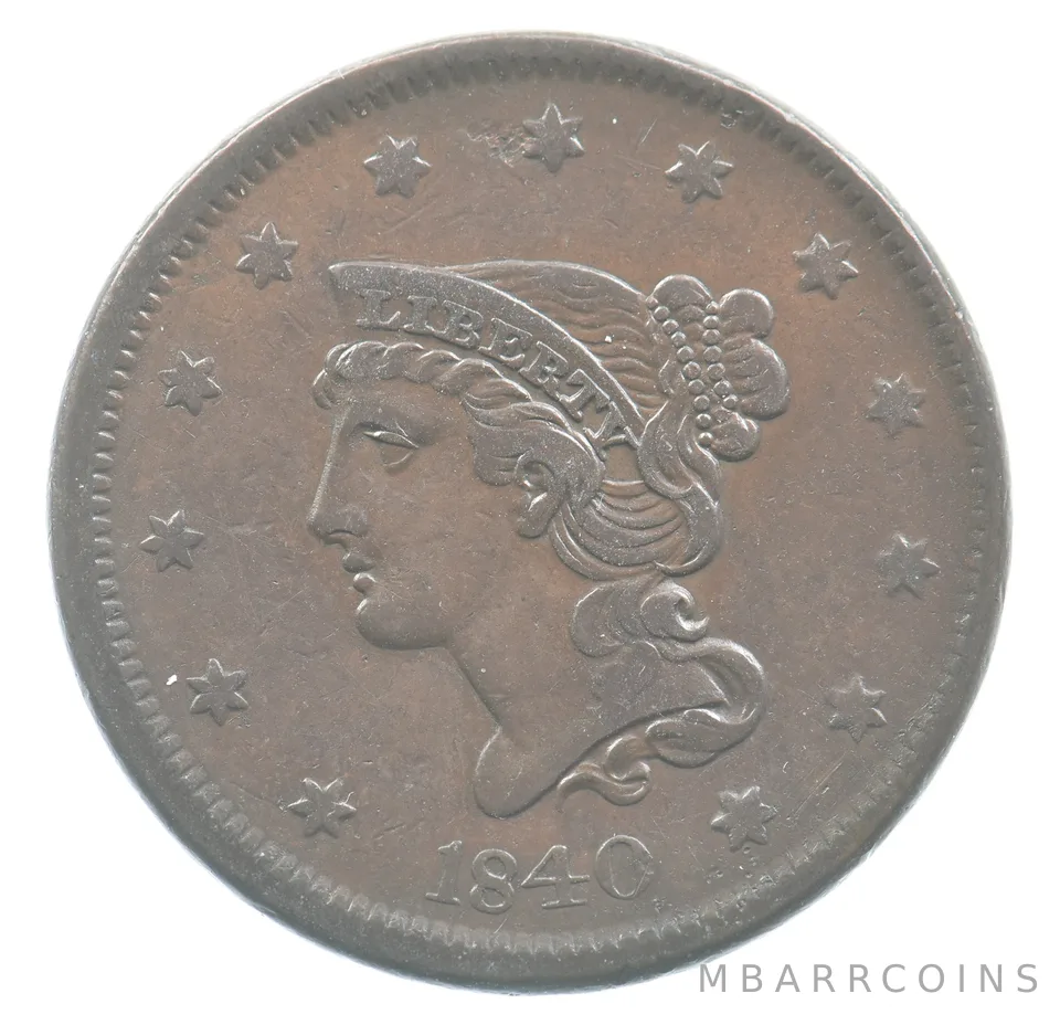 1840 Braided Hair Large Cent Large Date *9412