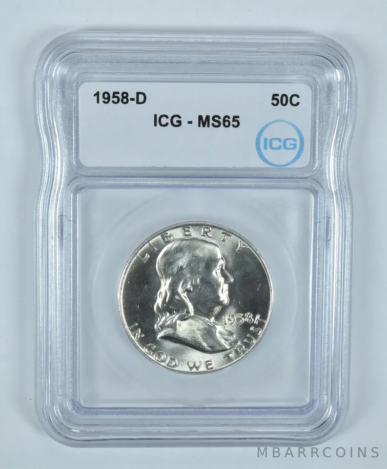 1958-D Franklin Half Dollar MS65 ICG