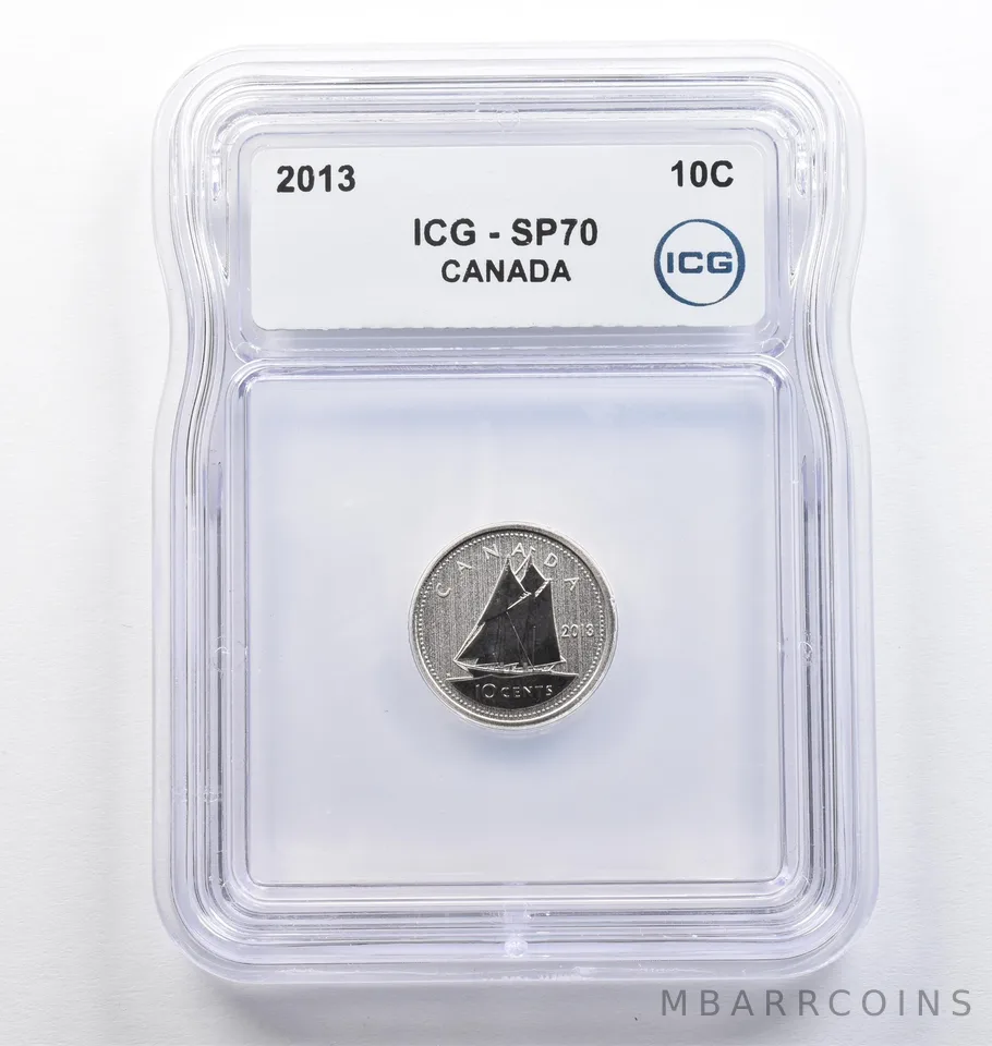 2013 Canada 10 Cents SP70 ICG *9383