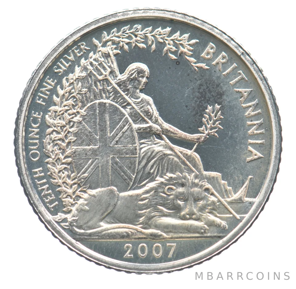 2007 Great Britain 20 Pence Silver Britannia 1/10 Oz PROOF *6392