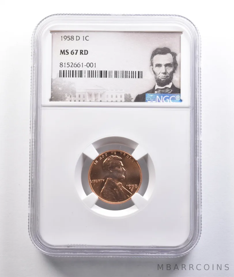1958-D Lincoln Wheat Cent MS67 RD NGC *6828
