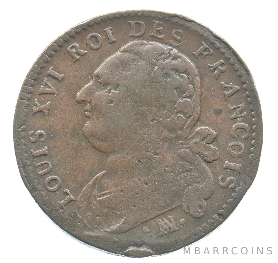 1791 MA France 12 Deniers *6510