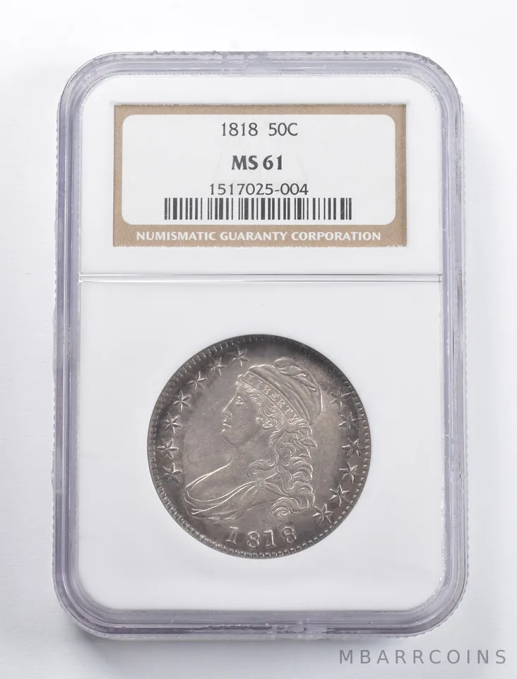 MS61 1818 Capped Bust Half Dollar NGC *5833