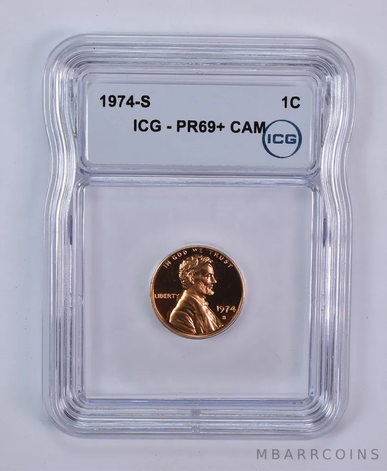 1974-S Lincoln Memorial Cent PR69+ CAM ICG