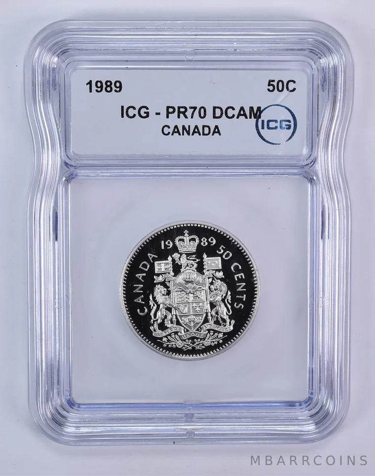 1989 Canada 50 Cents PR70 DCAM ICG