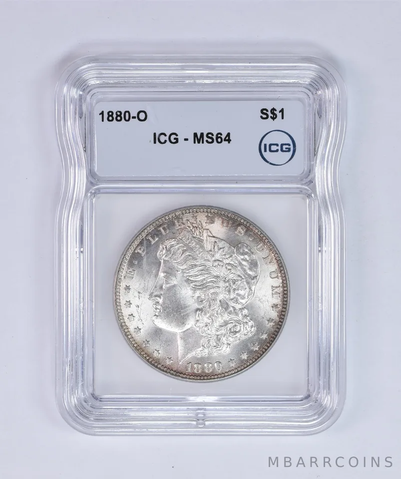 1880-O Morgan Silver Dollar MS64 ICG Peripheral Tone *8006