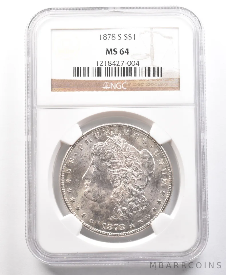 1878-S Morgan Silver Dollar MS64 NGC *4288