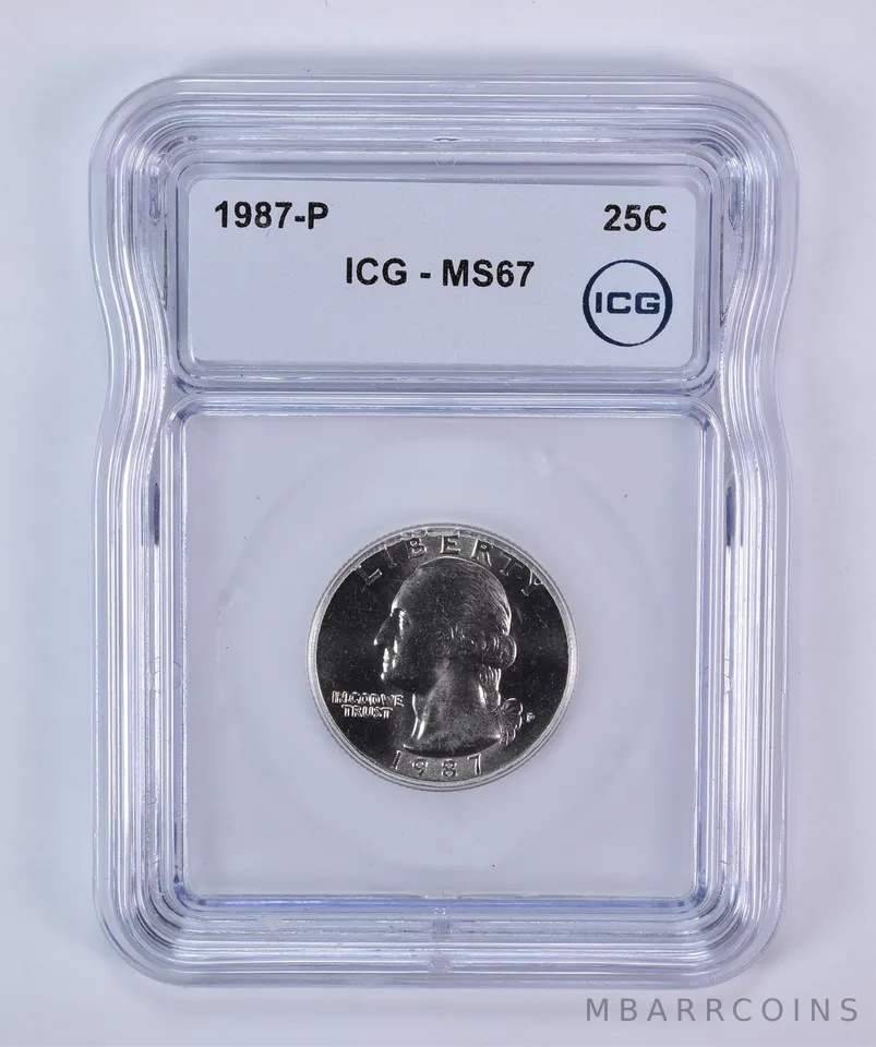 1987-P Washington Quarter MS67 ICG