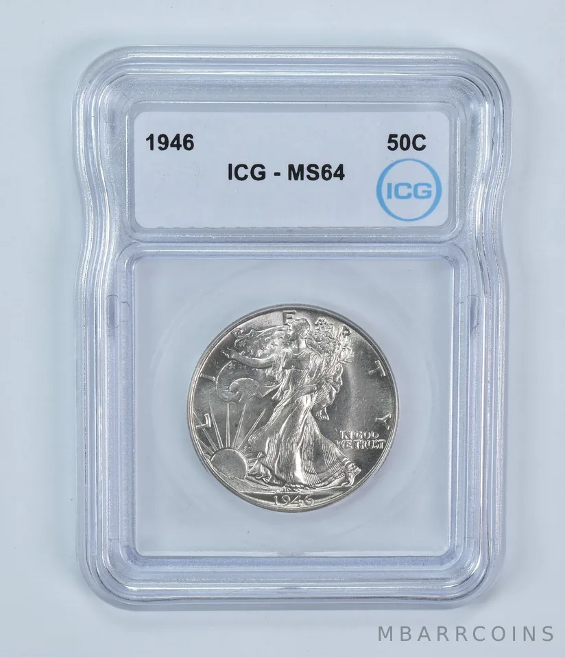1946 Walking Liberty Half Dollar MS64 ICG