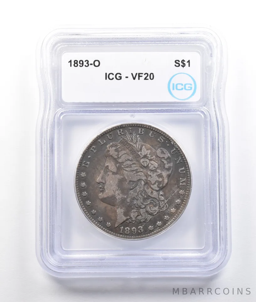 1893-O Morgan Silver Dollar VF20 ICG *2719
