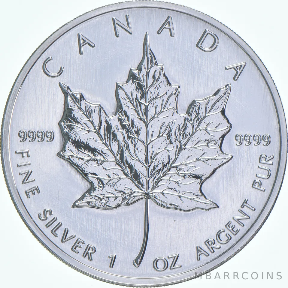 2001 Canada 5 Dollars Silver Maple Leaf 1 Oz Silver BU