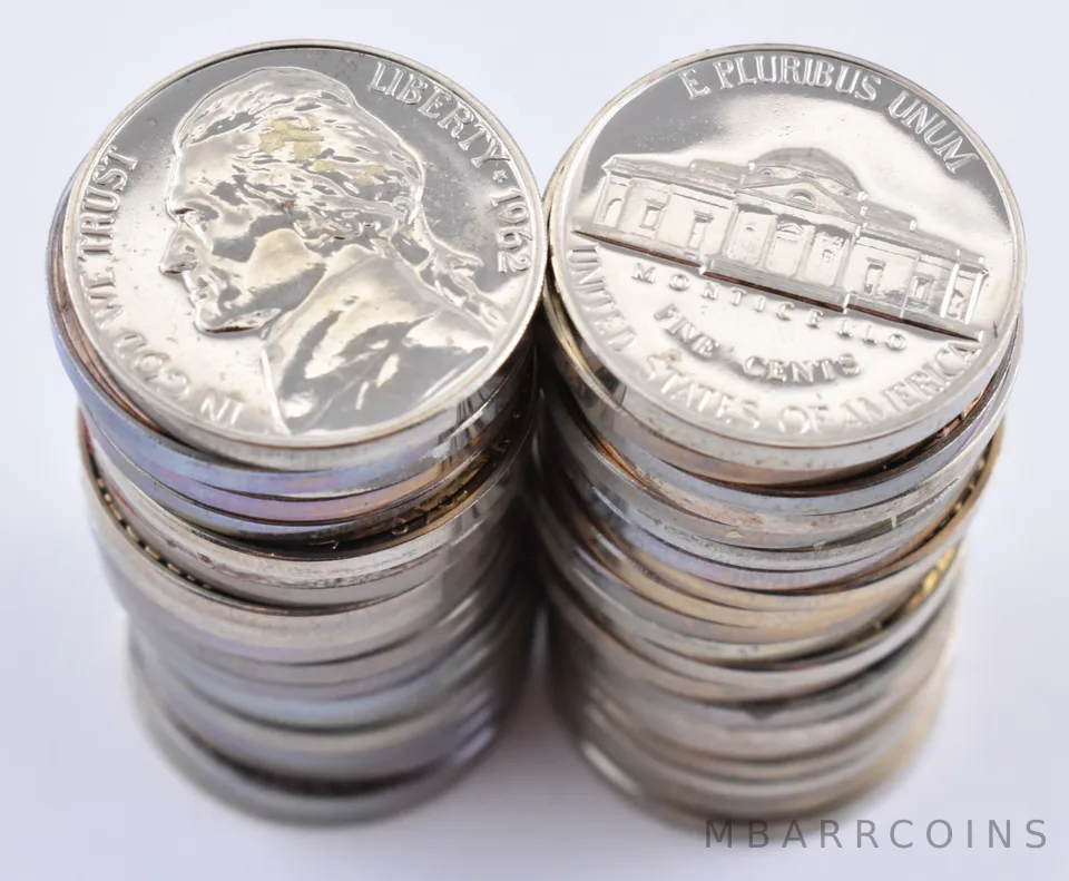 (40) 1962 Jefferson Nickel PROOF - ROLL of 40 Coins
