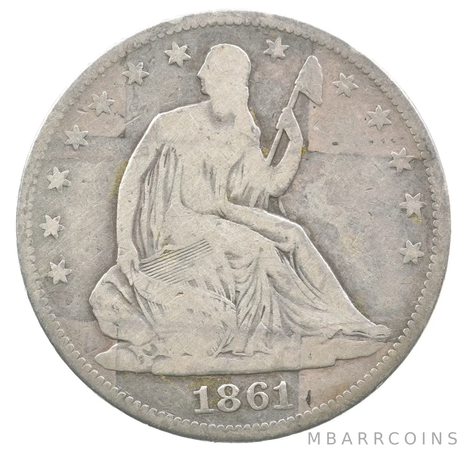 1861-O Seated Liberty Half Dollar a3201