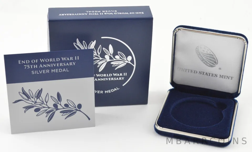 2020 End WWII 75th Anniv. Silver Medal - David Ryder Signed COA - NO COIN a3836