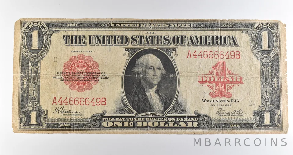1923 $1 Legal Tender Large Note Red Seal *3584