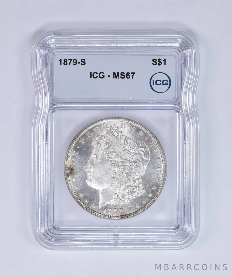 1879-S Morgan Silver Dollar MS67 ICG Peripheral Tone *7991