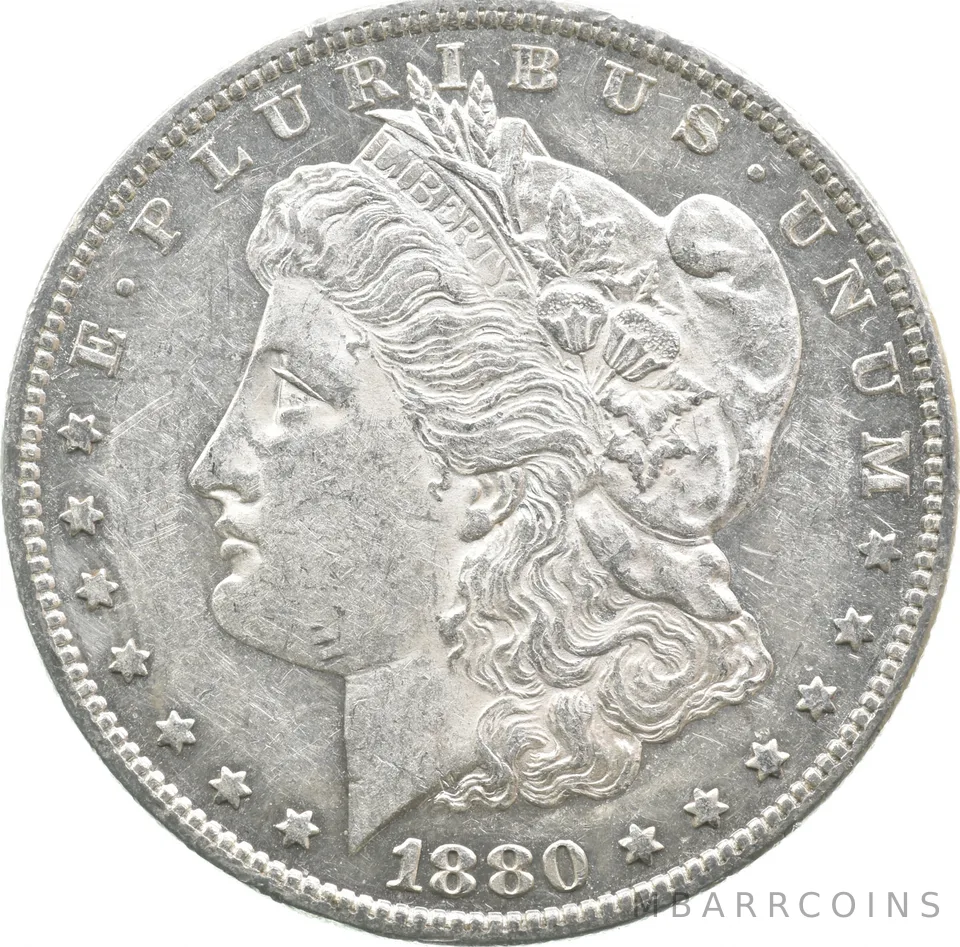 1880-O Morgan Silver Dollar Great Contrast *0718
