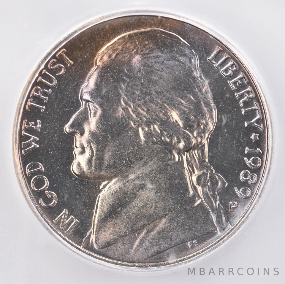 1989-P Jefferson Nickel MS66 FS ICG Beautiful Tone *0816