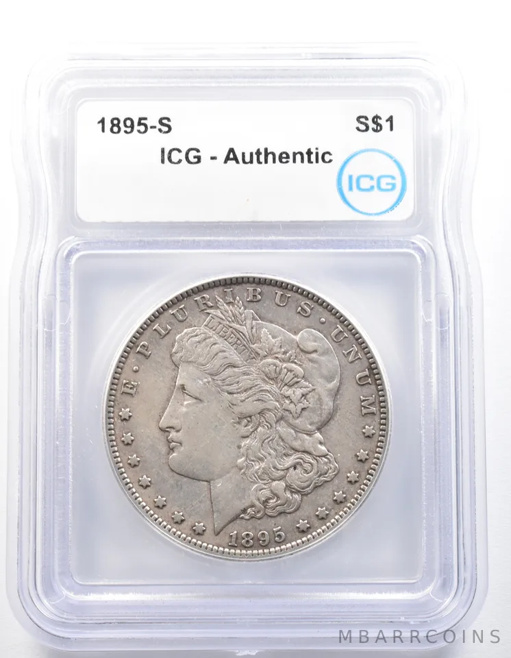 1895-S Morgan Silver Dollar Authentic ICG a0322