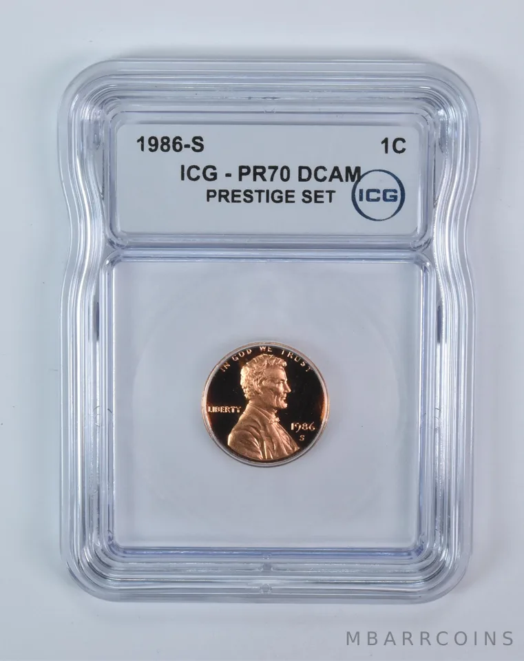 1986-S Lincoln Memorial Cent Prestige Set PR70 DCAM ICG