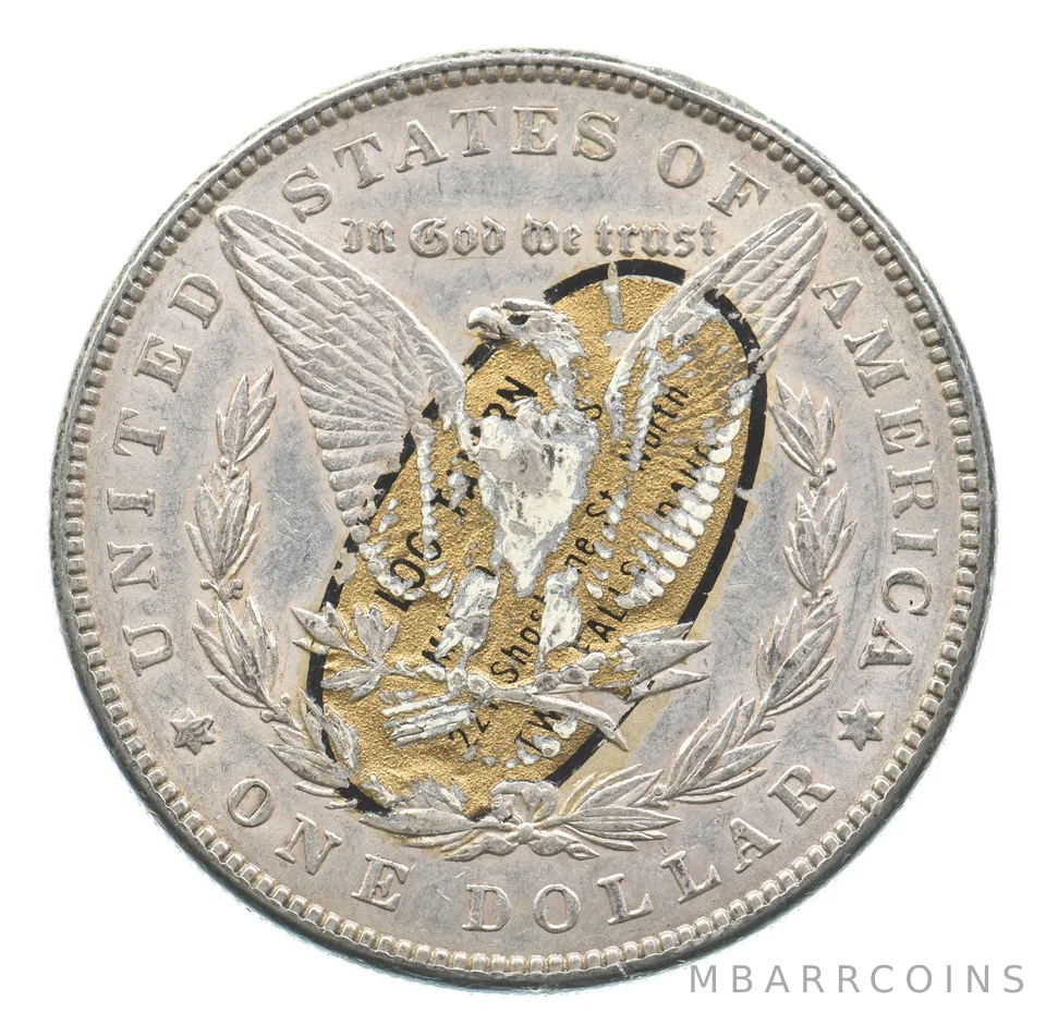 1886 Morgan Silver Dollar Log Sticker *6393