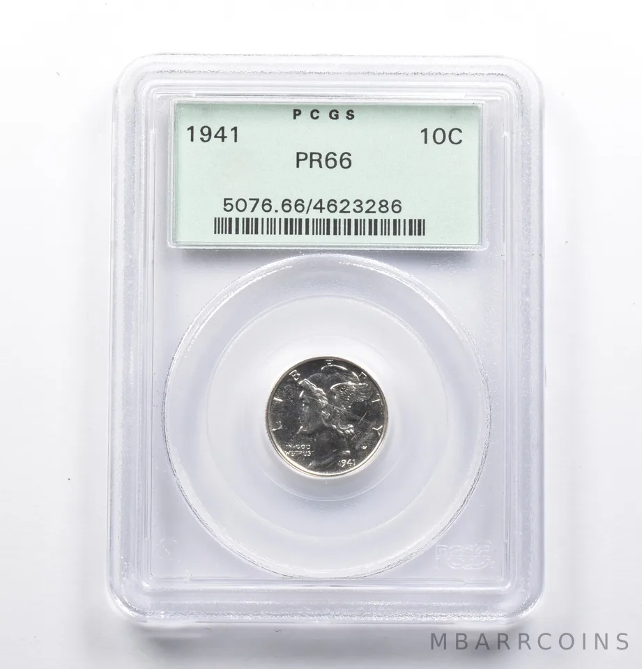PR66 1941 Mercury Dime OGH PCGS a1123