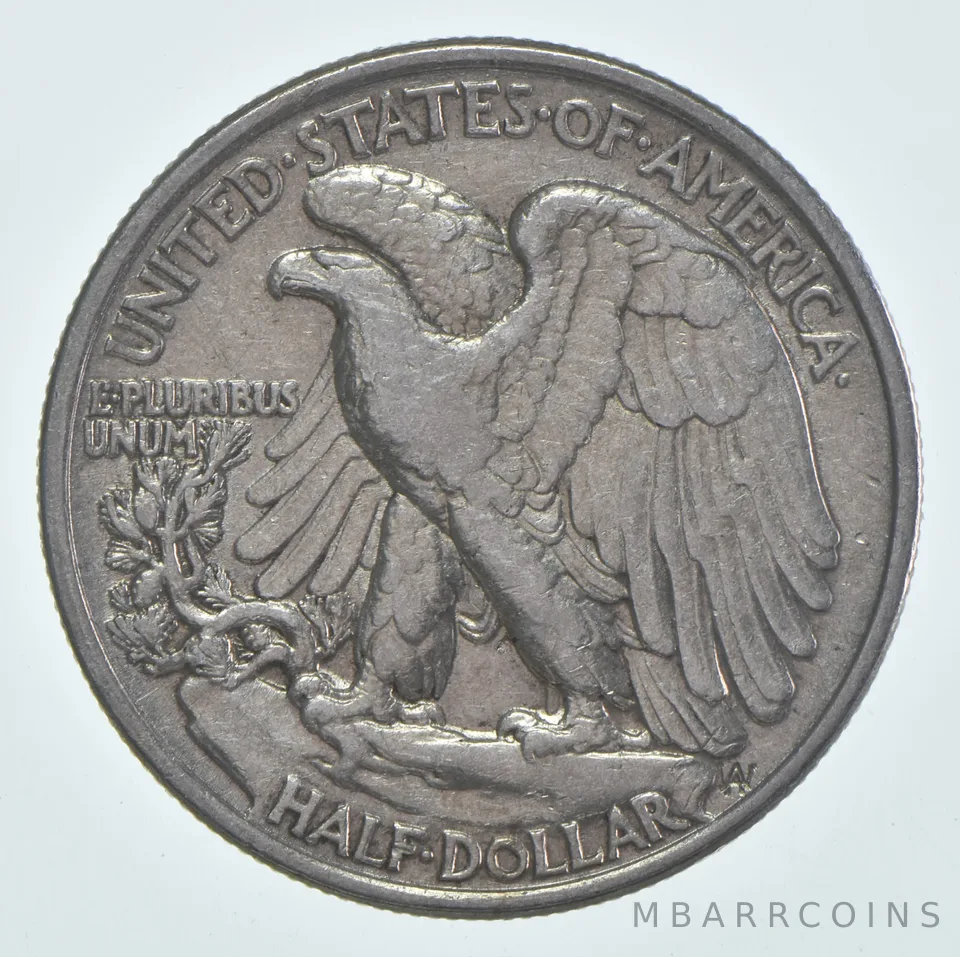 (1) TV AU Walking Liberty Half Dollar 90% Silver 1934-1947 Random Year