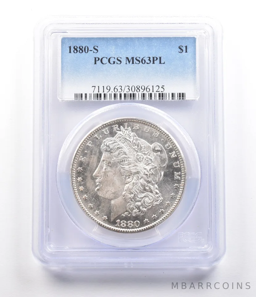 1880-S Morgan Silver Dollar MS63 PL PCGS *2634