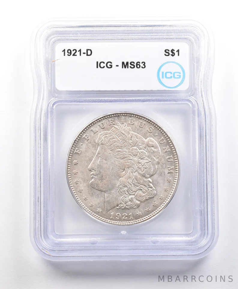 1921-D Morgan Silver Dollar MS63 ICG *3308