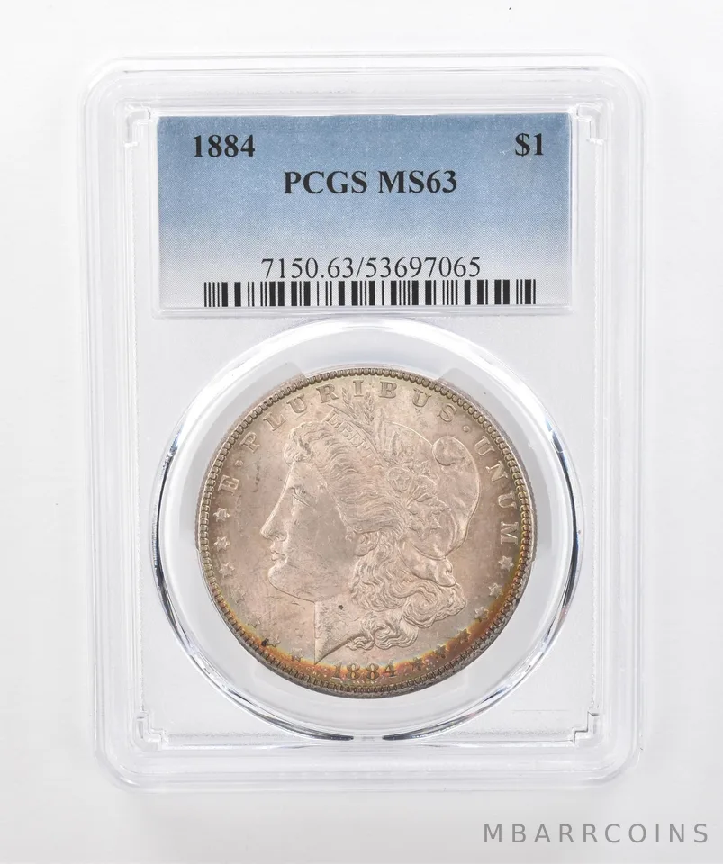 1884 Morgan Silver Dollar MS63 PCGS Beautiful Tone *1488