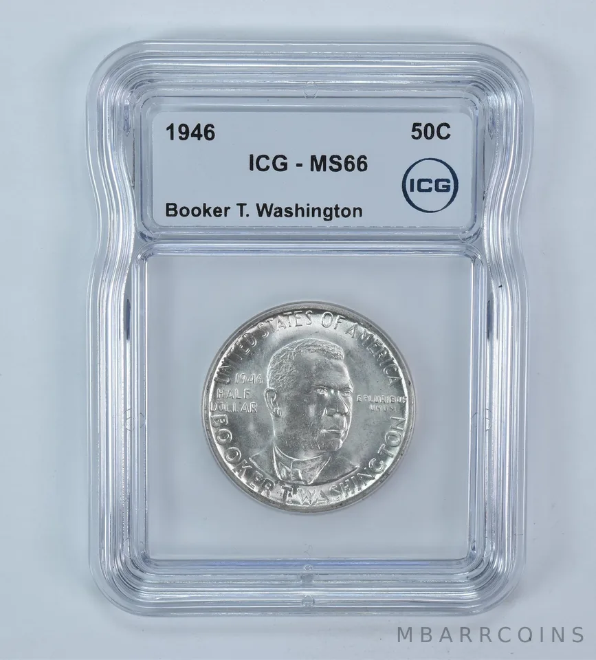 1946 Booker T Washington Commemorative Half Dollar MS66 ICG