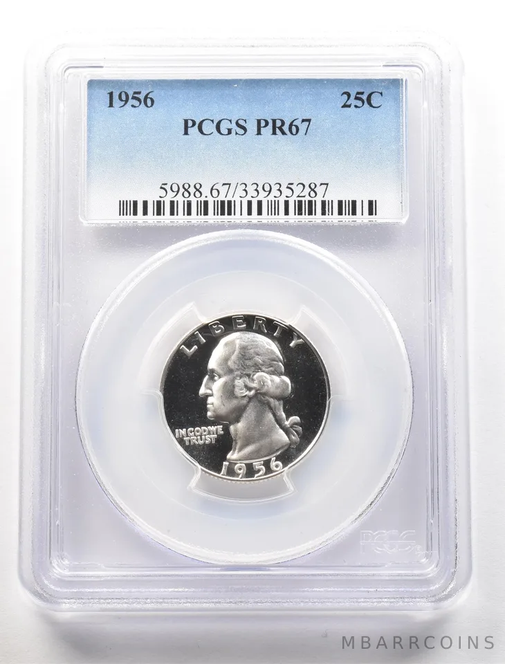 1956 Washington Quarter PR67 PCGS a6287