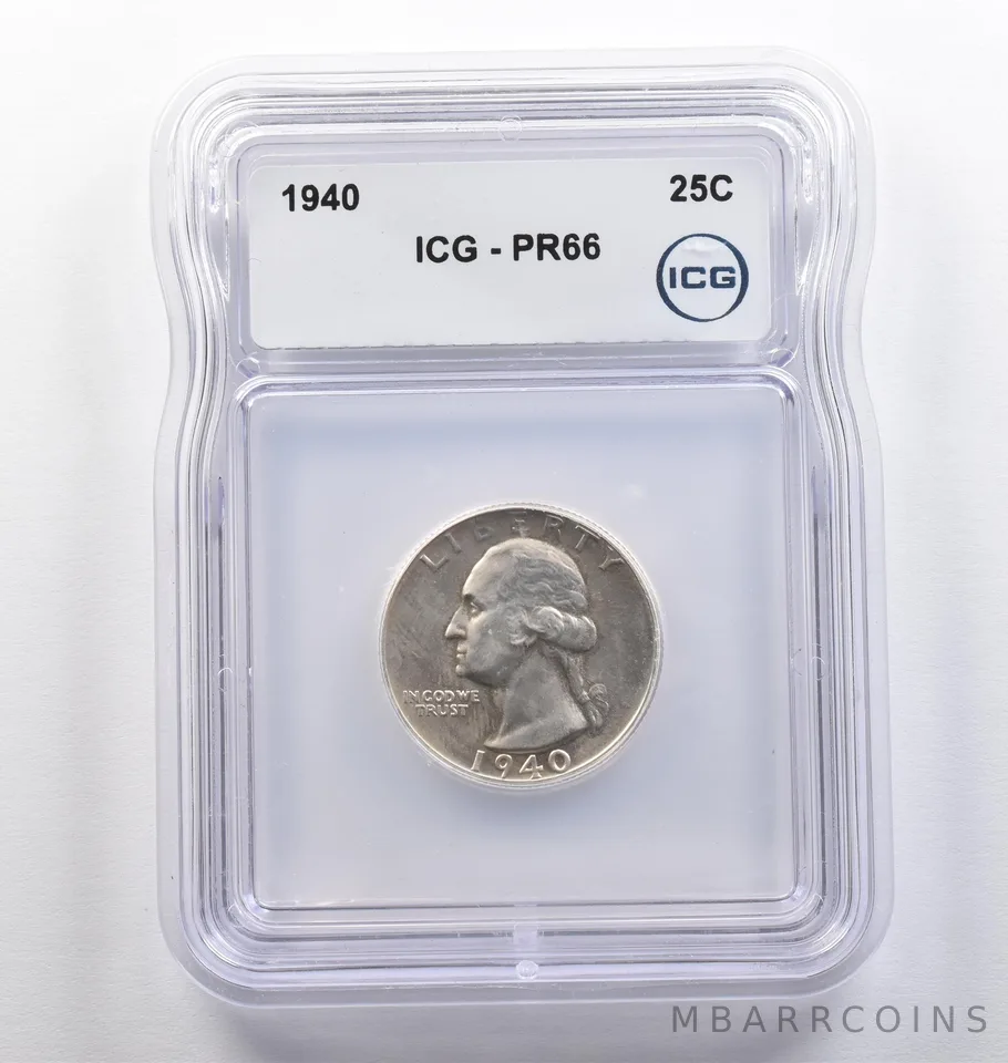 1940 Washington Quarter PR66 ICG *4080