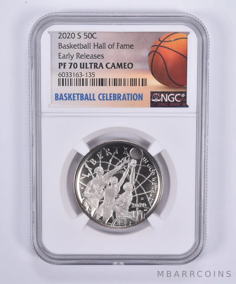 2020-S Basketball Hall Of Fame Commemorative Half Dollar ER PF70 UCAM NGC