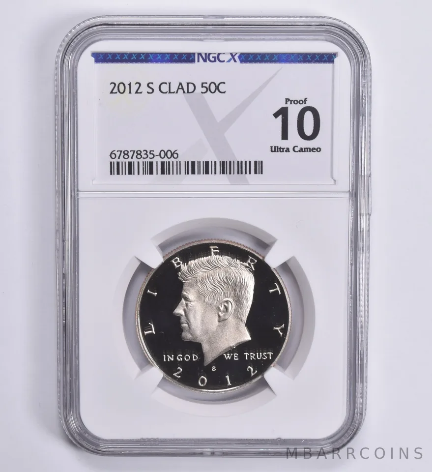 2012-S Kennedy Half Dollar CLAD Proof 10 UCAM NGC X NGCX