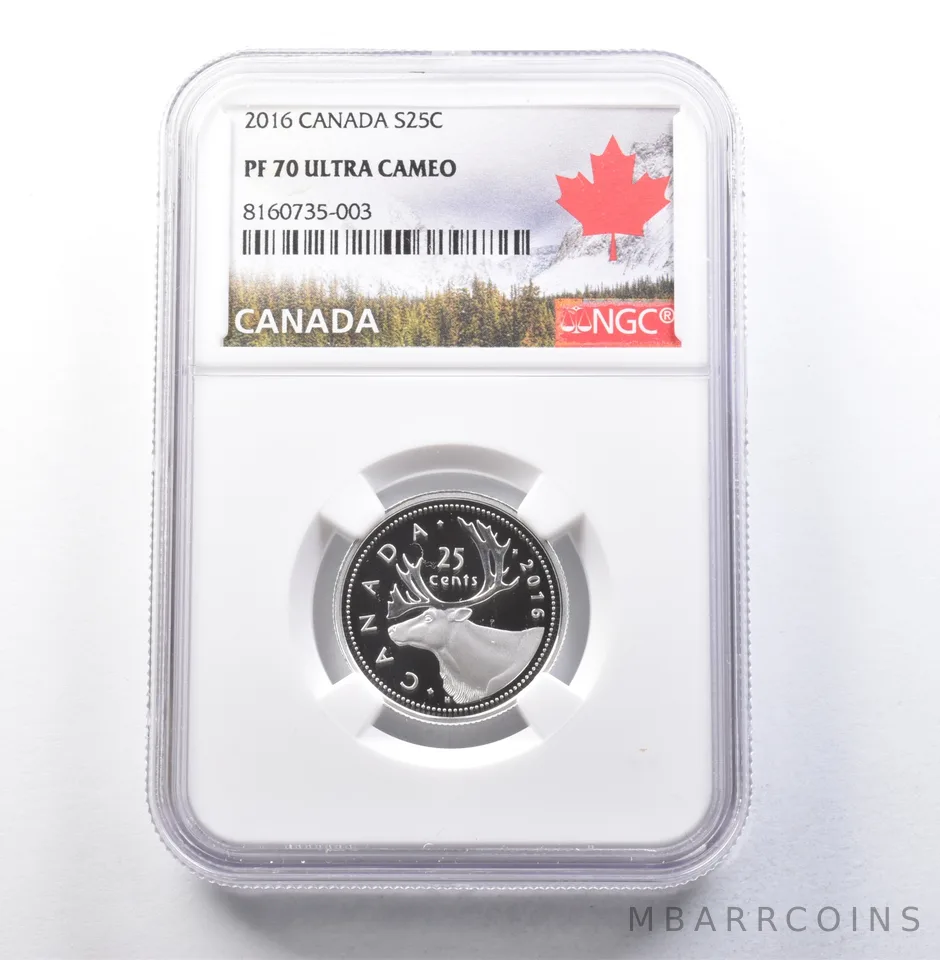 2016 Canada 25 Cents Silver PF70 UCAM NGC a5860