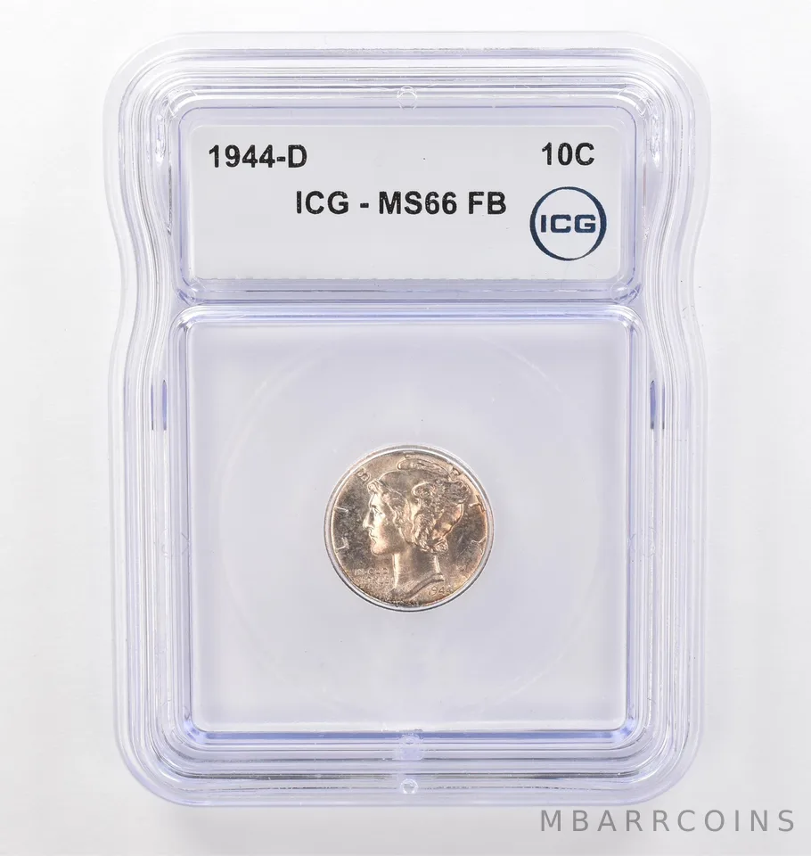 1944-D Mercury Dime MS66 FB ICG Beautiful Tone *6193