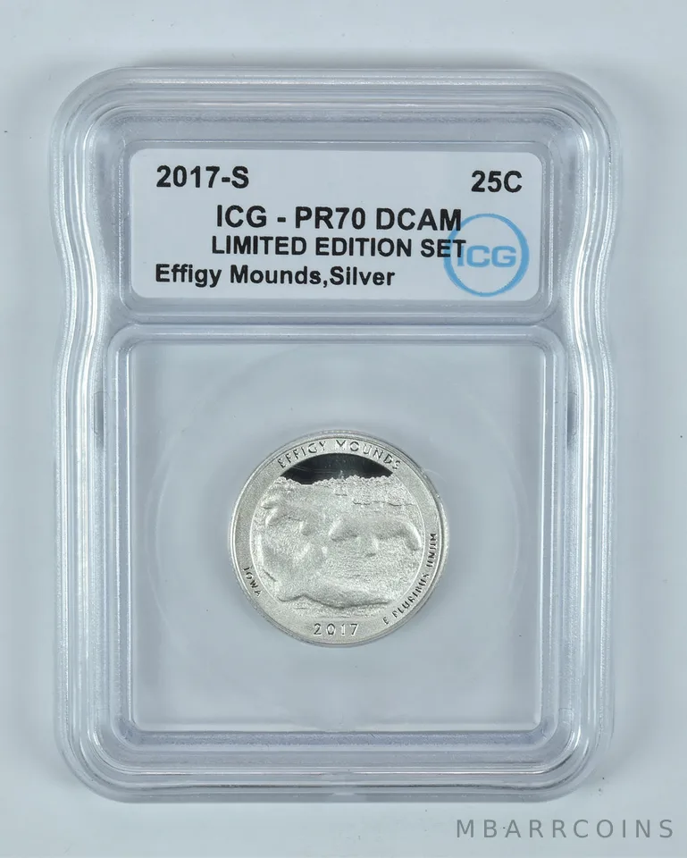 2017-S Washington Quarter Effigy Mounds Limited Edition Set PR70 DCAM ICG