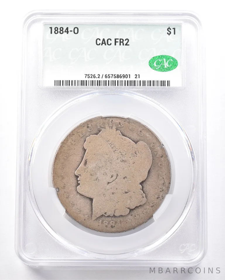 1884-O Morgan Silver Dollar FR2 CAC Lowball *7272