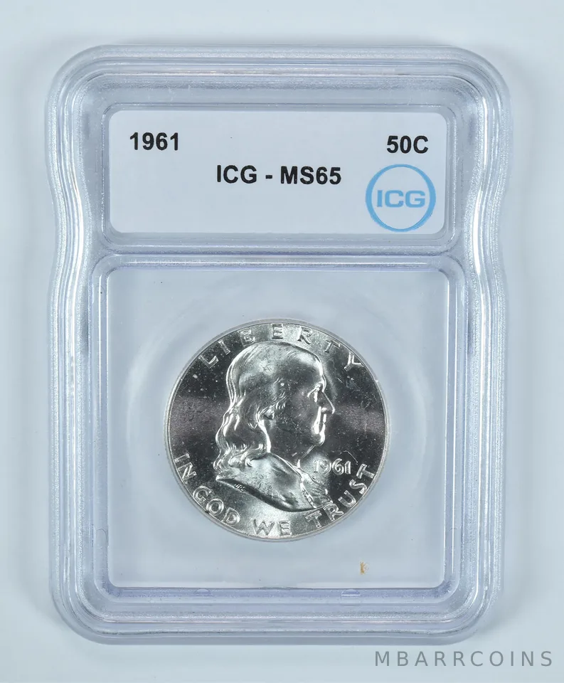 1961 Franklin Half Dollar MS65 ICG