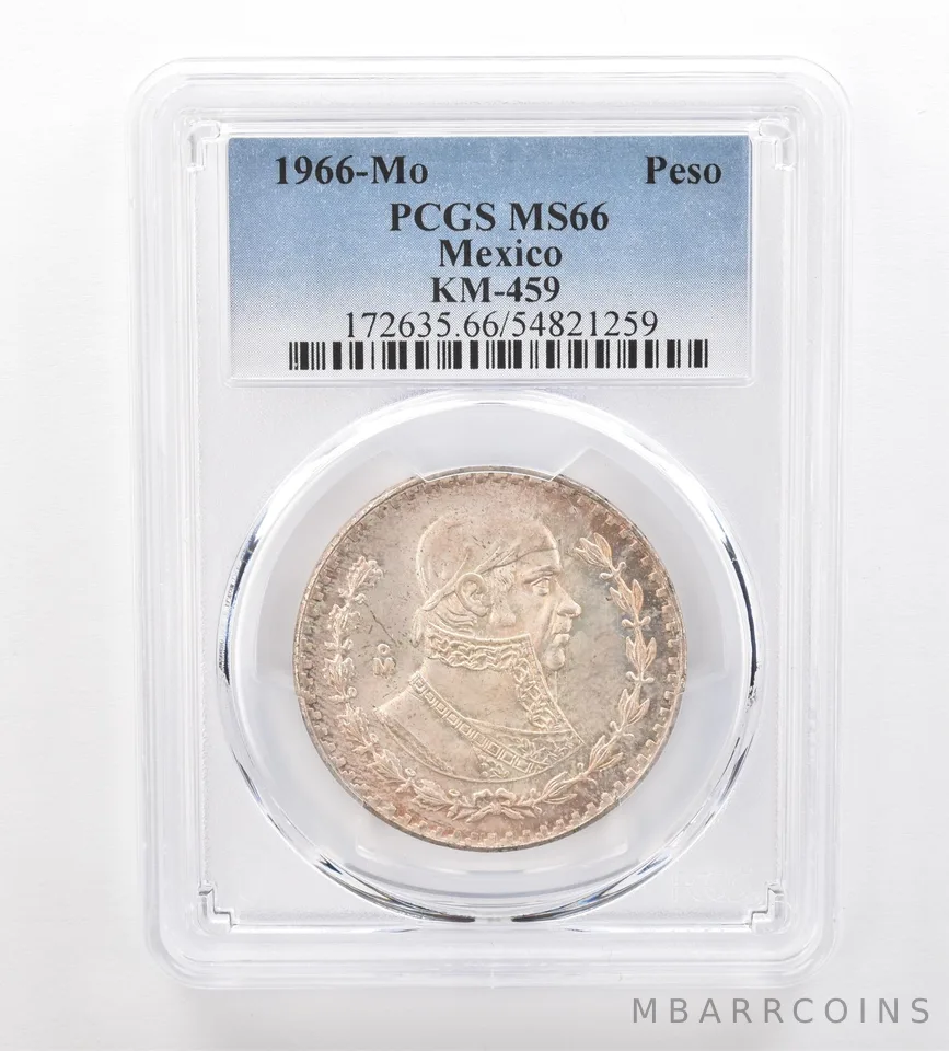 1966 Mo Mexico Peso KM-459 MS66 PCGS Beautiful Tone *7485
