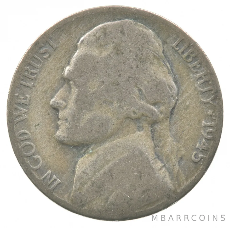 1945-P Jefferson Nickel Lamination Error *6148